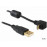 USB2.0 A-> microB M / M 1.0m, AWG28 2xShielded 90ёвверх Ferrit, Standart, черный