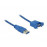 USB3.0 A M / F 1.0m, D = 5.0mm AWG24 + 30 Panel Mount, HQ, синий