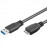 USB3.0 A-> microB M / M 1.0m, 2xShielded D = 5.0mm Certified Cu, Standart, черный