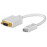 DVI mini-> VGA HD15 M / F 0.2m, (VGA-монитор) Gold, HQ, белый