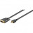 HDMI-> DVI M / M 1.5m, DVI 18 + 1 D = 5.5mm Gold, Standart, черный