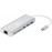 USB-C-> RJ45 GigaLAN M / F, 2x (USB3.0) DOCKstation, HQ, белый
