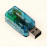 USB2.0 A-> Jack 3.5mm 3pinx2 M / F, SoundCard, Standart, синий