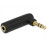 Jack 3.5mm 3pin M / F, угловой 90ё Gold, Standart, черный