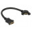 HDMI F / F угловой, 0.25m D = 7.3mm 110ё Panel Mount, HQ, черный
