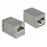 RJ45 STP6 F / F, адаптер Coupler Compact Gold, Standart, серый