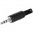 FreeEnd-> Jack 3.5mm 3pin, / M коннектор Stereo + защита кабеля, Standart, черный