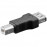 USB2.0 A-> B F / M, адаптер прямой, Standart, черный