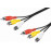 RCA 3x3 M / M AV 10.0m, D = 2.5mm Red-Yellow-White, Standart, черный