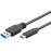 USB-C-> 3.0A M / M 0.5m, (USB3.0) 3xShield AWG28 D = 4.0mmCu, HQ, черный