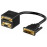 DVI-> VGA HD15 M / F Splitter, + DVI / F 0.1m Gold, HQ, черный