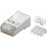 FreeEnd-> RJ45 STP6a, коннектор + Theader Gold (10шт), HQ, прозрачный