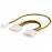 MoleX-> FanPower 3p M / F, + Molex / F 0.25m, Standart