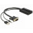 HDMI-> VGA HD15 HDMIекран, + Audio / 3.5mm USB-powered, HQ, черный