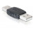 USB2.0 A M / M, адаптер прямой, HQ, черный