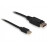 DisplayPort-> mini M / M 1.0m, D = 5.5mm (DPv1.2) 4K Gold, HQ, черный