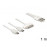 USB2.0 A-> 30pin_DualCharg M / M, + (2xmicro) Apple / Samsung 1.0m, белый