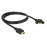 HDMI M / F угловой, 1.00m D = 7.3mm 110ё Panel Mount, HQ, черный