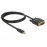 USB-C-> DVI M / M 2.0m, (DP-alt-Mode) адаптер 4K 30Hz, HQ, черный