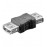 USB2.0 A F / F, адаптер прямой, Standart, черный