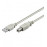 USB2.0 A-> B M / M 3.0m, AWG24 + 28 2xShielded D = 4.5mm Cu, HQ, серый