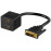DVI-> HDMIx2 M / F Splitter, Pas L = 0.1m AWG28 Gold, HQ, черный