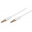 Jack 3.5mm 3pin M / M 1.5m, Shielded AWG28 D = 2.6mm Gold Cu, HQ, белый