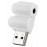 USB2.0 A-> Jack 3.5mm 3pinx2 M / F, адаптер для iPhone-наушников, Standart, белый