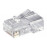 FreeEnd-> RJ45 UTP5e, коннектор 8P8C Round Gold (1шт), HQ, прозрачный