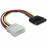 MoleX-> SATA 15p M / F, 0.12m прямой 4pin, HQ