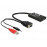 HDMI-> VGA HD15 HDMIекран, + USB-powered, + Audio, 0.2m, Standart, черный