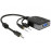 USB2.0 microB-> VGA HD15 M / F MHL, + 3.5mm / F Metal Ferrite, HQ, черный