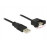 USB2.0 A M / F 1.0m, AWG24 + 28 with Mounting holes, HQ, черный