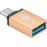 USB-C-> 3.0A M / F, (USB3.0) адаптер Gold, HQ, золотистый