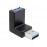 USB3.0 A M / F, угловой 90ёвверх, Standart, черный