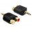 Jack 3.5mm 3pin-> RCAx2 M / F, адаптер Left / Right Y-form Gold, Standart, черный