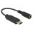 USB-C-> Jack 3.5mm 4pin M / F 0.15m, (USB ADC) 0.15m D = 2.0mm Gold, HQ, черный