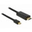 DisplayPort mini-> HDMI M / M 2.0m, (HDMI-монитор) Gold D = 5.5mm, HQ, черный