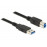 USB3.0 A-> B M / M 0.5m, AWG24 + 28 2xS Gold D = 5.5mm Cu, HQ, черный