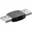 USB2.0 A M / M, адаптер прямой, Standart, черный