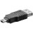 USB2.0 A-> mini 5p F / M, адаптер, Standart, черный