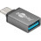 USB-C-> 3.0A M / F, (USB3.0) адаптер Grey, HQ, серый