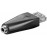 USB2.0 A-> Jack 3.5mm 3pin, F / F DC-адаптер, Standart, черный