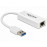 USB3.0 A-> RJ45 GigaLAN M / F, WOL USB-powered ASIX, Standart, белый