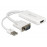 HDMI-> VGA HD15 HDMIекран, USB-powered + Audio 0.2m, Standart, белый