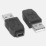 USB2.0 A-> mini 5p M / F, адаптер Nickel, Standart, черный