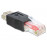 USB2.0 A-> RJ45 UTP5e F / M, адаптер, HQ, черный