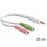 Jack 3.5mm 4pin-> 3.5mm 3pinx2 M / F, 0.2m iPhone / LenovoPin Gold, HQ, белый