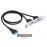 USB3.0 A-> Pinheader, x2 0.40m планка 19pin, HQ, черный