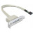 USB2.0 Ax2-> PinHeader планка, 0.50m LowProfile 1x10pin AWG28, Standart
